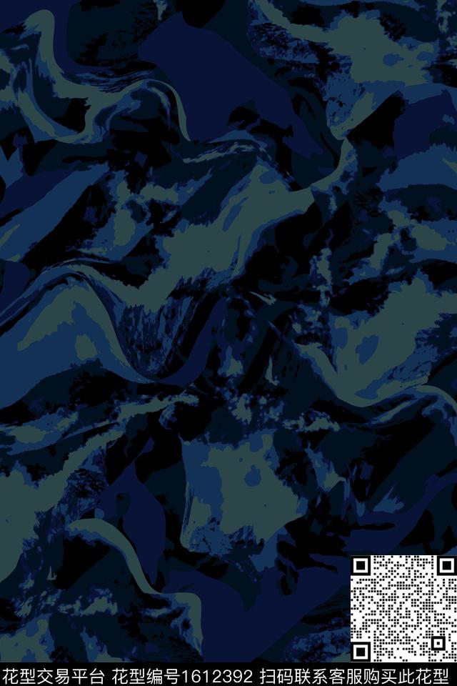 渐变抽象传统印花花型下载（图片编号: 1612392） - 瓦栏（Walan）