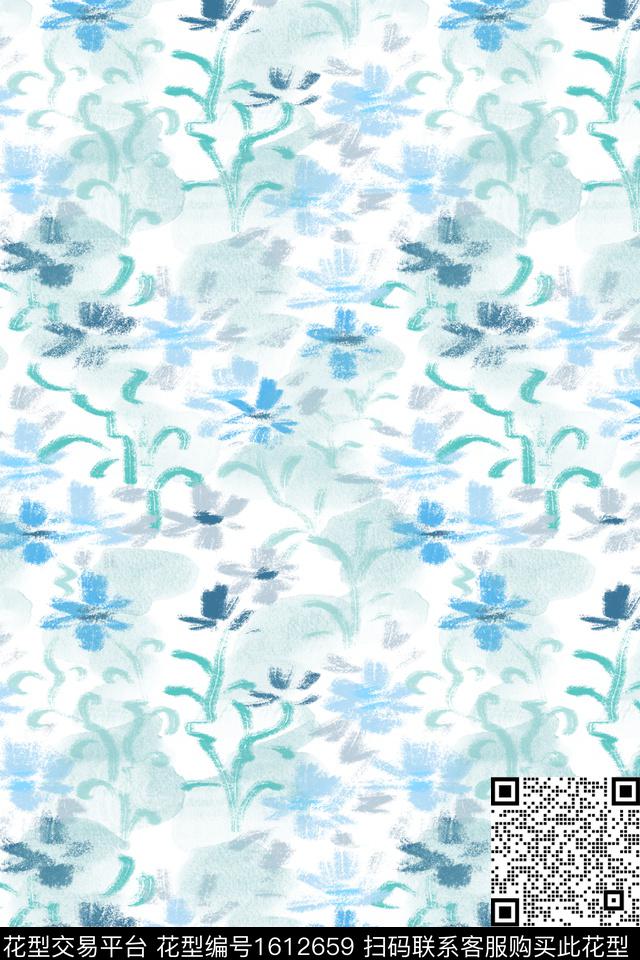 小清新花卉小碎花数码印花花型下载（图片编号: 1612659） - 瓦栏（Walan）