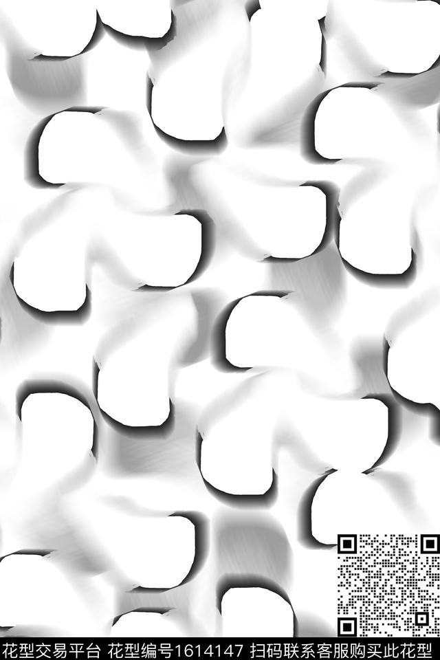 数码花型水墨风渐变数码印花花型下载（图片编号: 1614147） - 瓦栏（Walan）