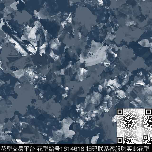 肌理抽象数码印花花型下载（图片编号: 1614618） - 瓦栏（Walan）