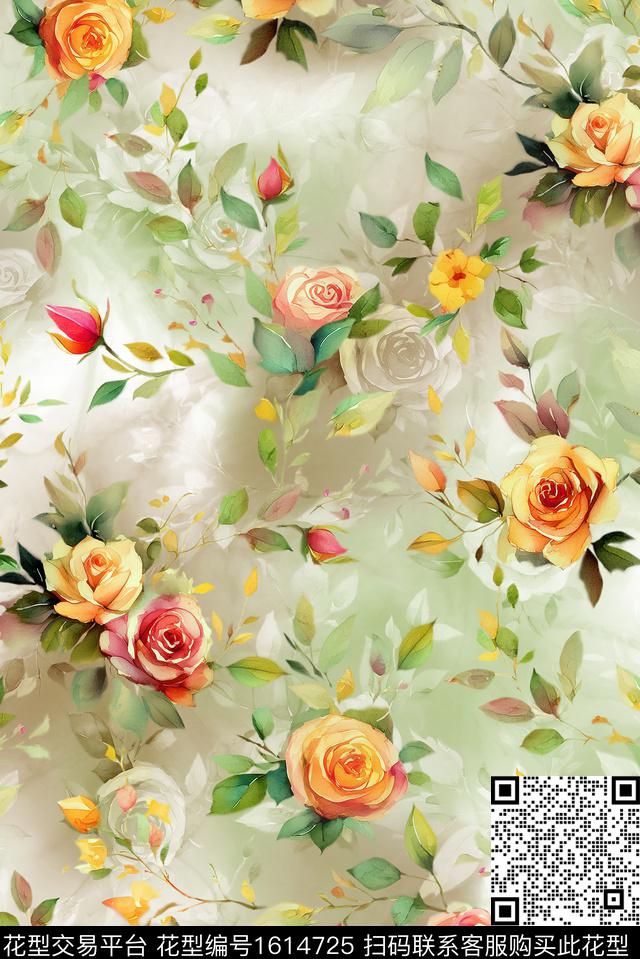印花花型下载（图片编号: 1614725） - 瓦栏（Walan）
