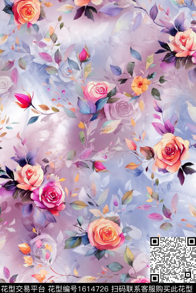 印花花型下载（图片编号: 1614726） - 瓦栏（Walan）