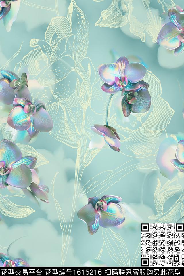 印花花型下载（图片编号: 1615216） - 瓦栏（Walan）