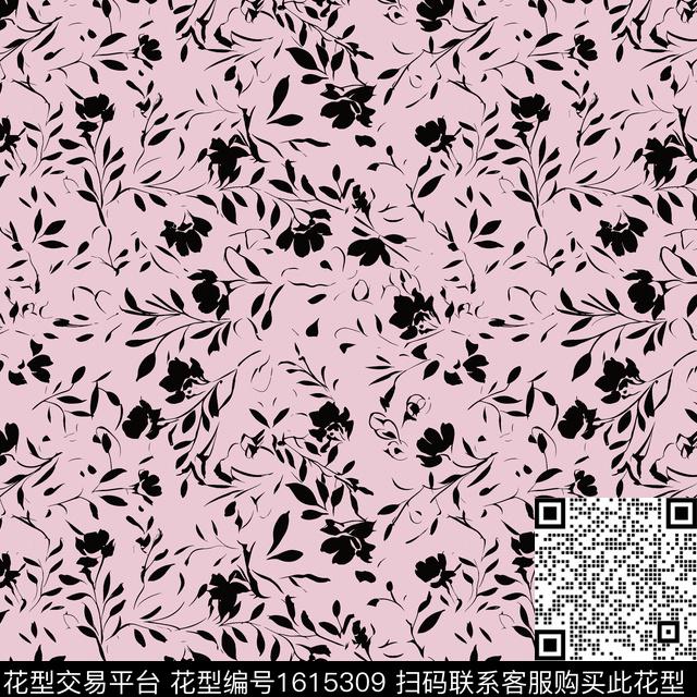 花卉抽象花卉小碎花传统印花花型下载（图片编号: 1615309） - 瓦栏（Walan）