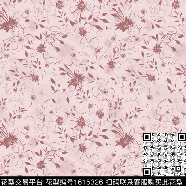 花卉小碎花满版散花数码印花花型下载（图片编号: 1615326） - 瓦栏（Walan）