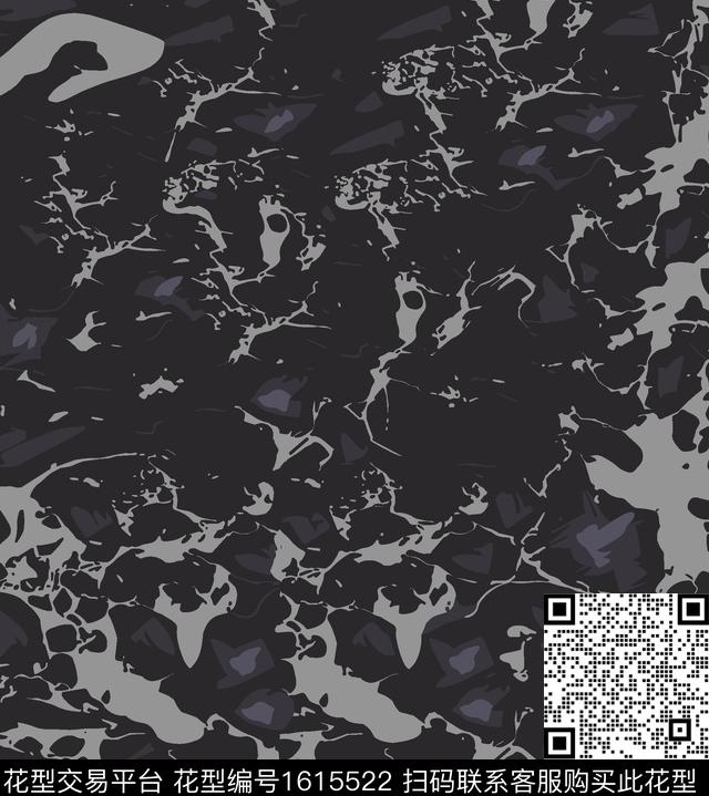 抽象波浪纹数码印花花型下载（图片编号: 1615522） - 瓦栏（Walan）