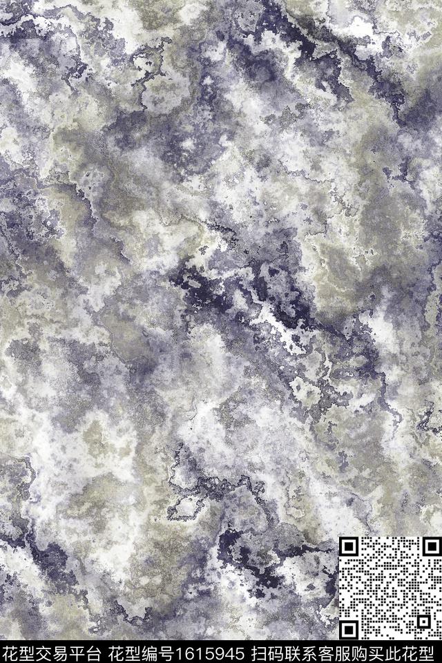 晕染肌理斑驳抽象数码印花花型下载（图片编号: 1615945） - 瓦栏（Walan）