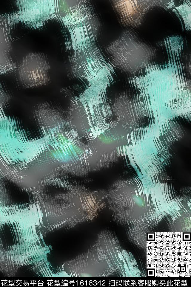 抽象秋冬花型晕染肌理数码印花花型下载（图片编号: 1616342） - 瓦栏（Walan）