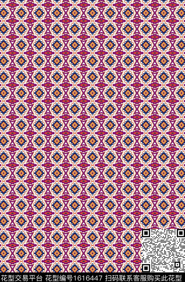 格子传统印花花型下载（图片编号: 1616447） - 瓦栏（Walan）