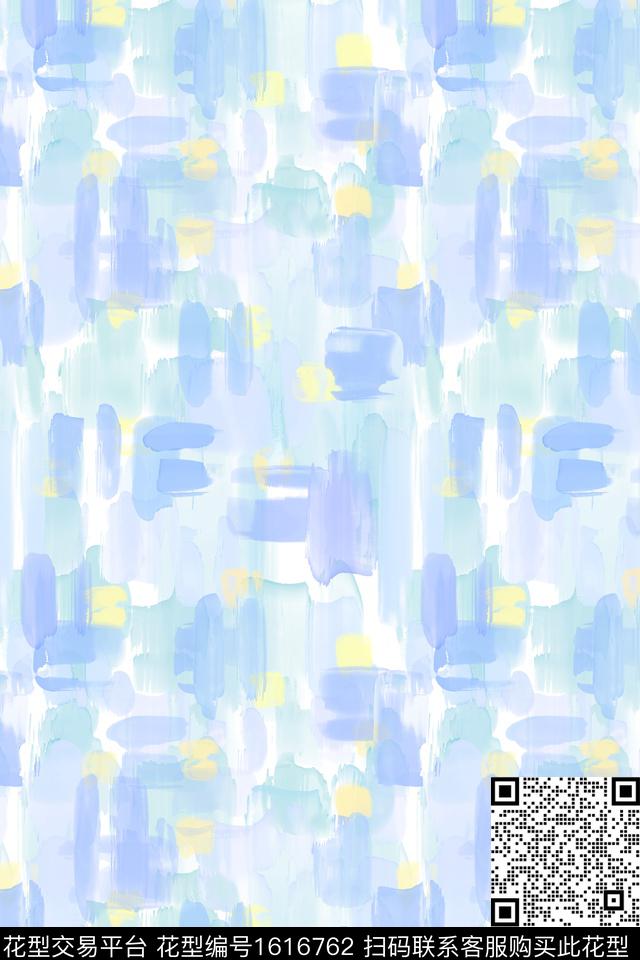 笔触涂鸦抽象数码印花花型下载（图片编号: 1616762） - 瓦栏（Walan）
