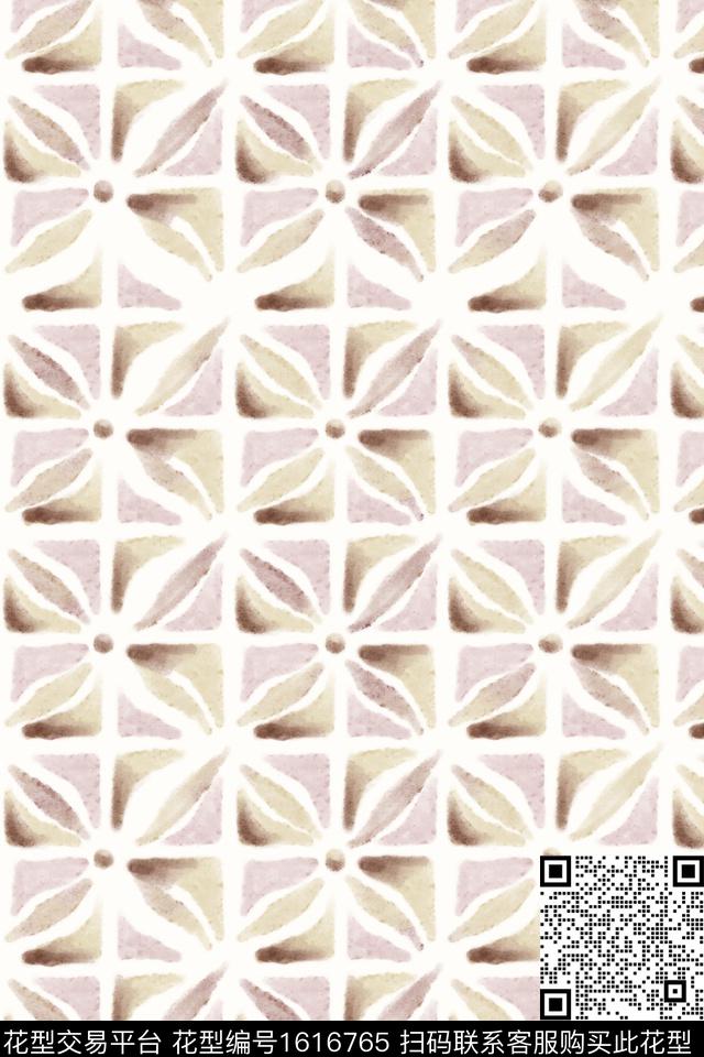 线条渐变混合拼接数码印花花型下载（图片编号: 1616765） - 瓦栏（Walan）