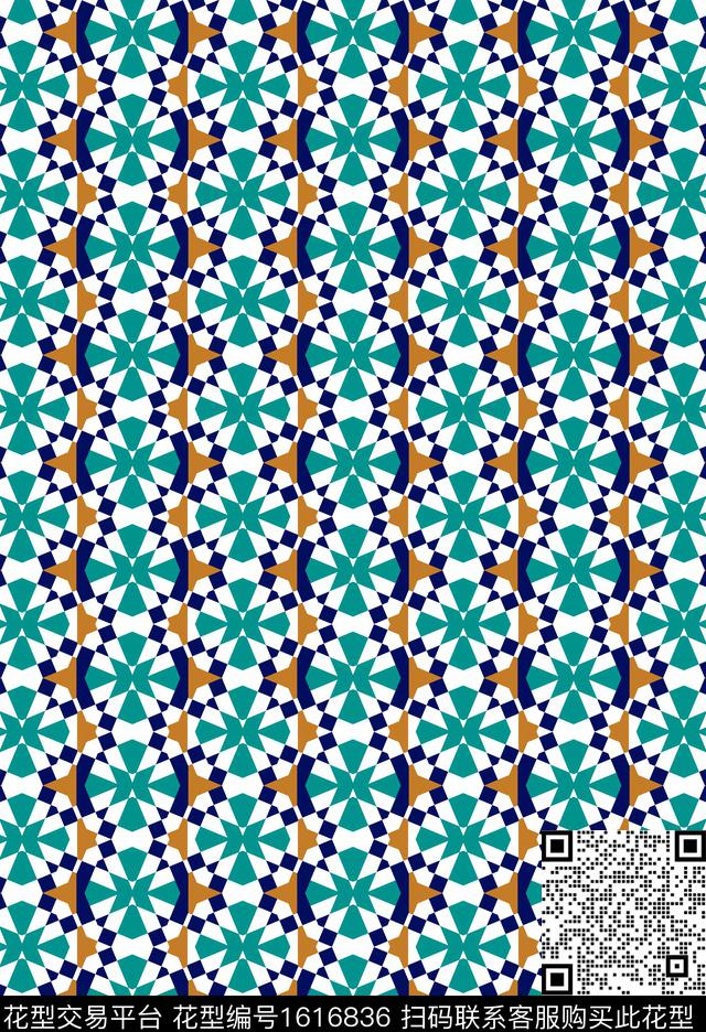 手绘花卉混合拼接传统印花花型下载（图片编号: 1616836） - 瓦栏（Walan）