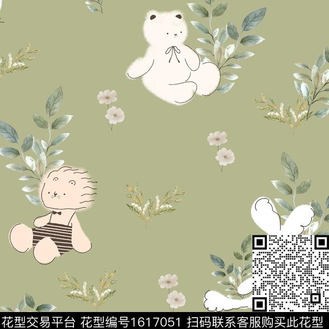 卡通动物花卉童装数码印花花型下载（图片编号: 1617051） - 瓦栏（Walan）