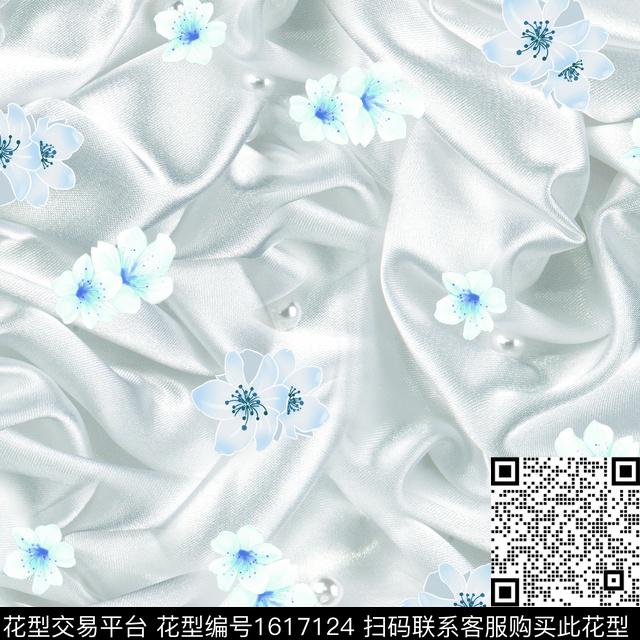 小碎花肌理水彩花卉数码印花花型下载（图片编号: 1617124） - 瓦栏（Walan）