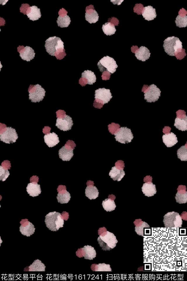 水彩波点笔触数码印花花型下载（图片编号: 1617241） - 瓦栏（Walan）
