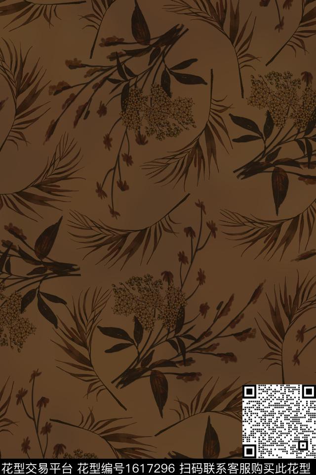花卉中老年复古数码印花花型下载（图片编号: 1617296） - 瓦栏（Walan）