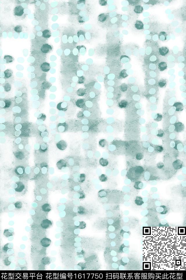 小清新波点条纹数码印花花型下载（图片编号: 1617750） - 瓦栏（Walan）