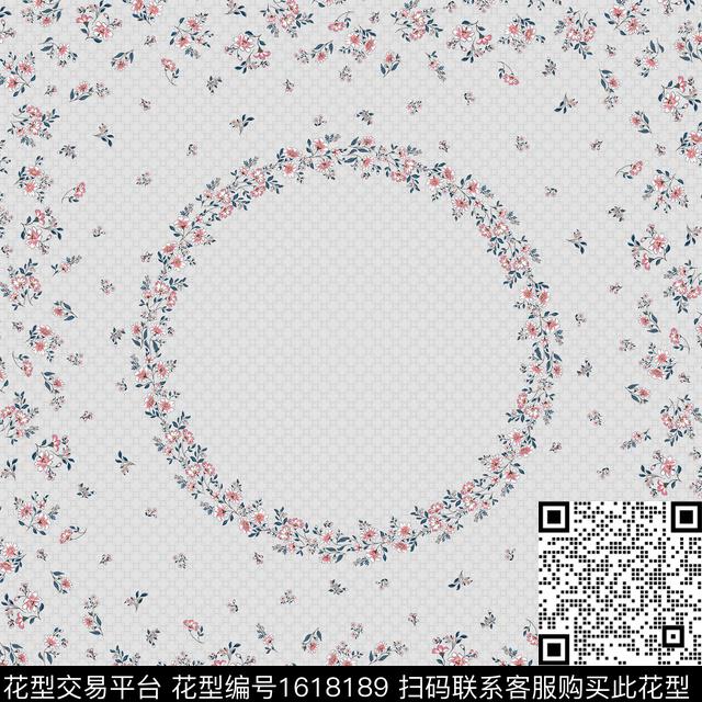 花卉小碎花东南亚数码印花花型下载（图片编号: 1618189） - 瓦栏（Walan）