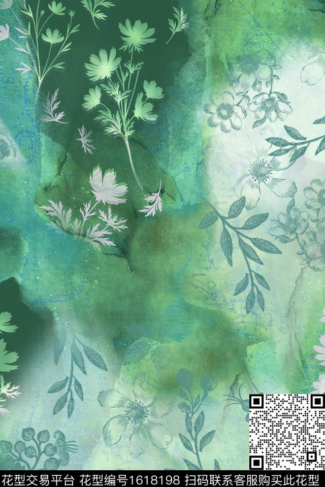 印花花型下载（图片编号: 1618198） - 瓦栏（Walan）