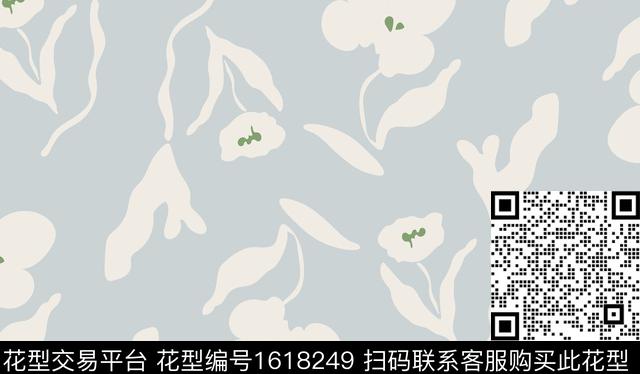 花卉平面花卉传统印花花型下载（图片编号: 1618249） - 瓦栏（Walan）