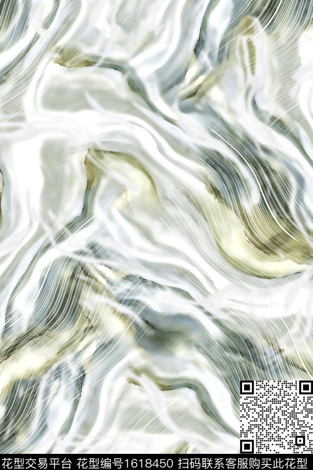 晕染肌理波浪纹抽象数码印花花型下载（图片编号: 1618450） - 瓦栏（Walan）
