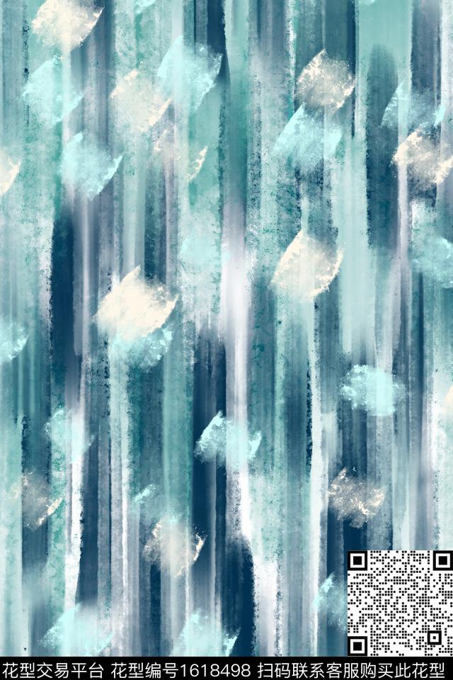 条纹笔触晕染肌理数码印花花型下载（图片编号: 1618498） - 瓦栏（Walan）