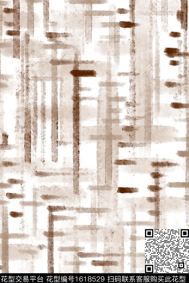 小清新肌理笔触数码印花花型下载（图片编号: 1618529） - 瓦栏（Walan）