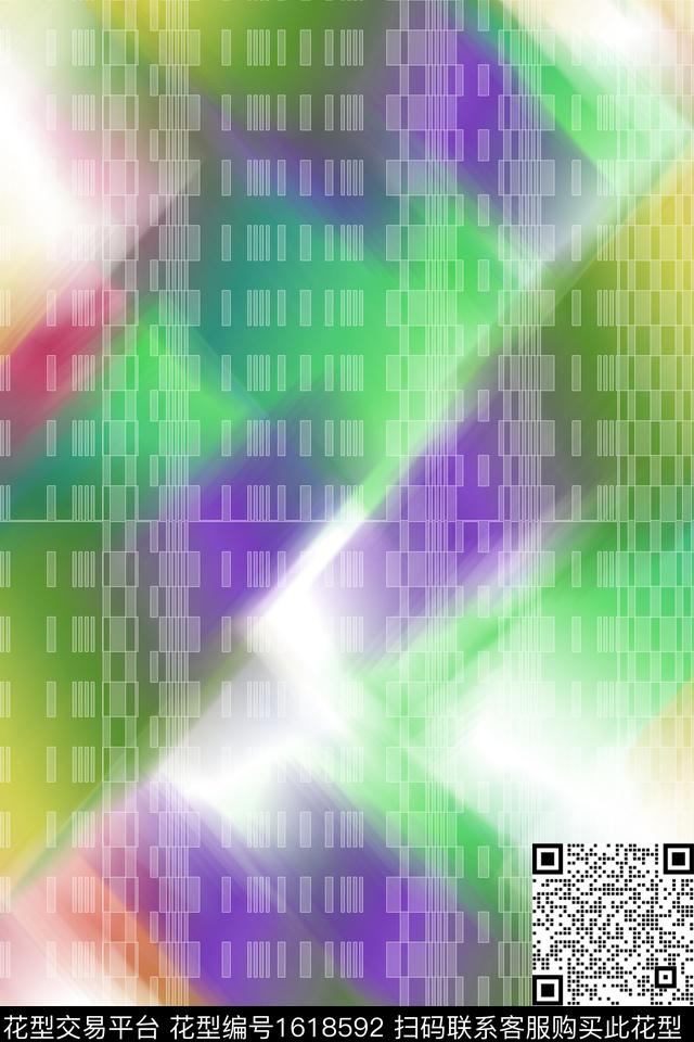 晕染肌理数码花型炫彩数码印花花型下载（图片编号: 1618592） - 瓦栏（Walan）