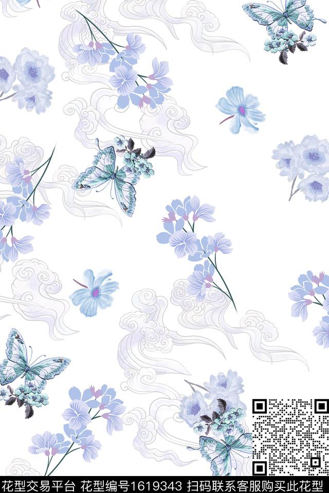 绣花花型小清新小碎花数码印花花型下载（图片编号: 1619343） - 瓦栏（Walan）