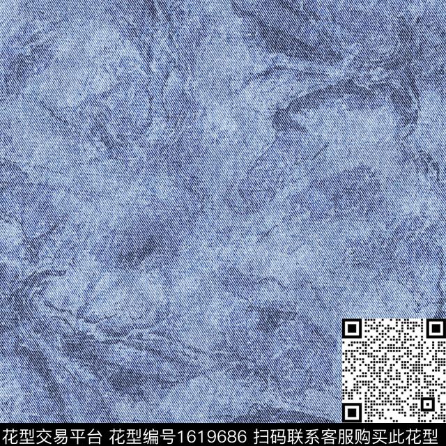肌理抽象牛仔纹理数码印花花型下载（图片编号: 1619686） - 瓦栏（Walan）