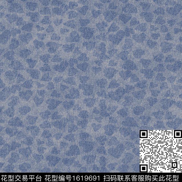 肌理爱心牛仔纹理数码印花花型下载（图片编号: 1619691） - 瓦栏（Walan）