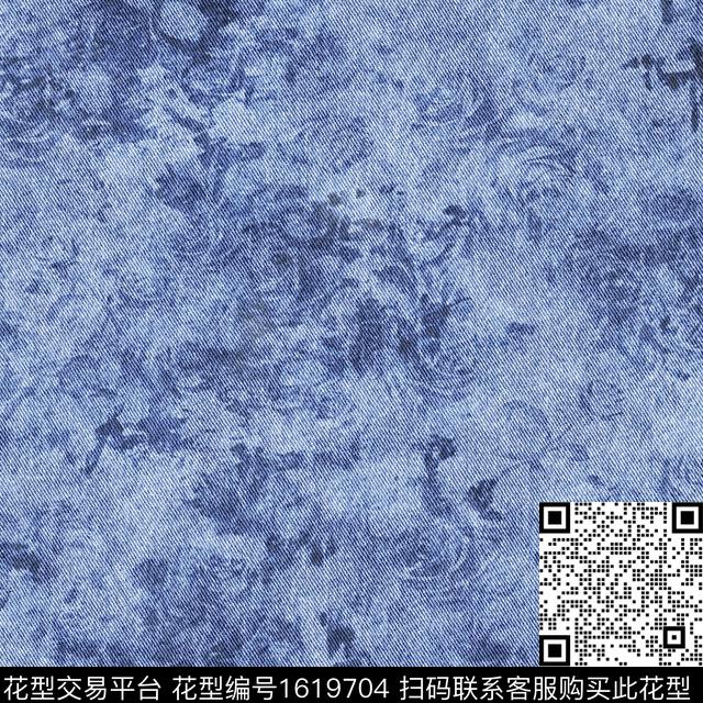 肌理抽象牛仔纹理数码印花花型下载（图片编号: 1619704） - 瓦栏（Walan）