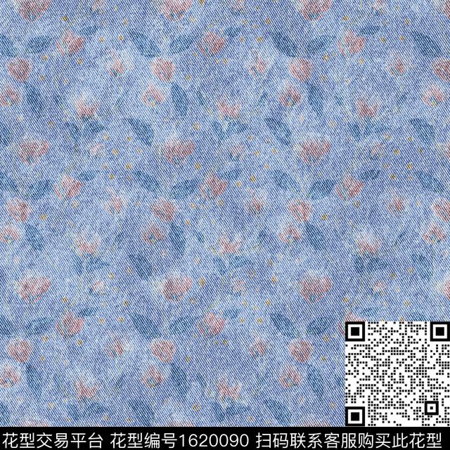 花卉小碎花肌理数码印花花型下载（图片编号: 1620090） - 瓦栏（Walan）