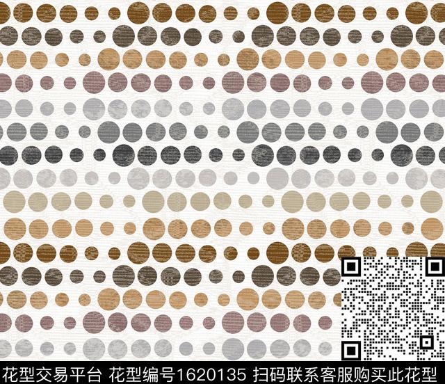 波点圆圆形数码印花花型下载（图片编号: 1620135） - 瓦栏（Walan）