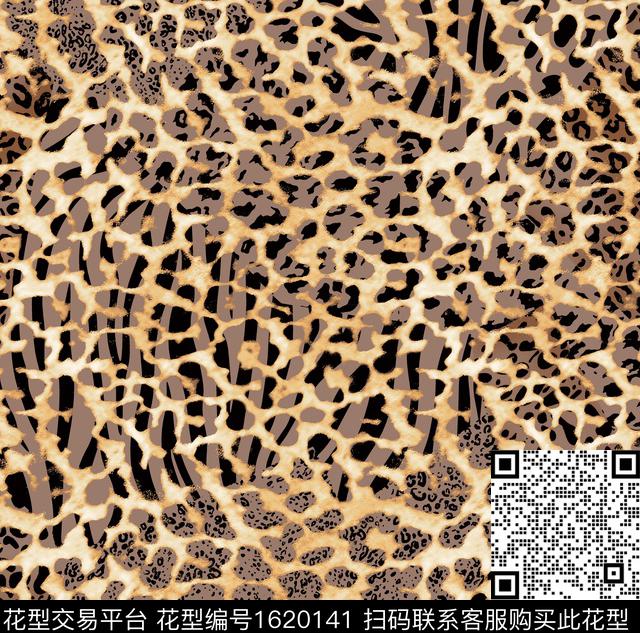 豹纹斑马纹动物纹数码印花花型下载（图片编号: 1620141） - 瓦栏（Walan）