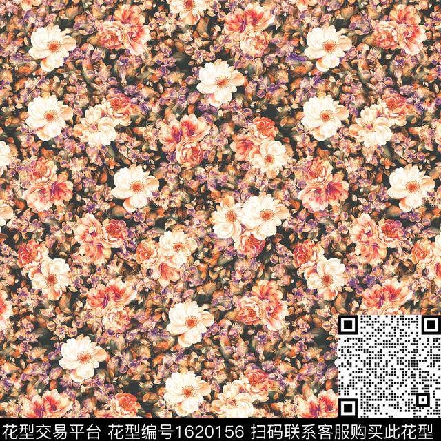 花卉满版散花小花数码印花花型下载（图片编号: 1620156） - 瓦栏（Walan）