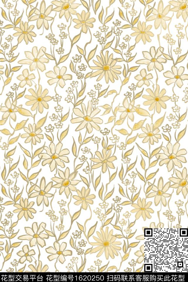 小清新花卉小碎花数码印花花型下载（图片编号: 1620250） - 瓦栏（Walan）