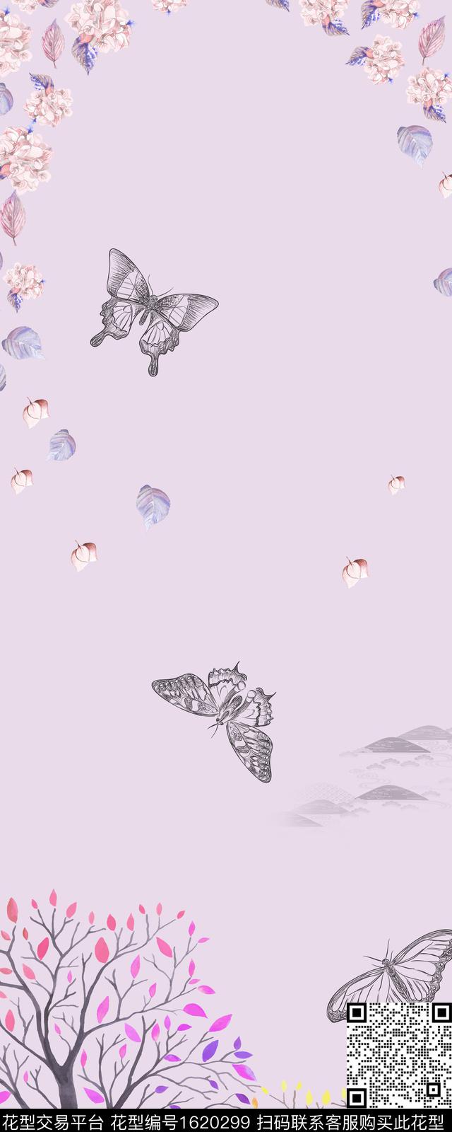 花卉数码印花花型下载（图片编号: 1620299） - 瓦栏（Walan）