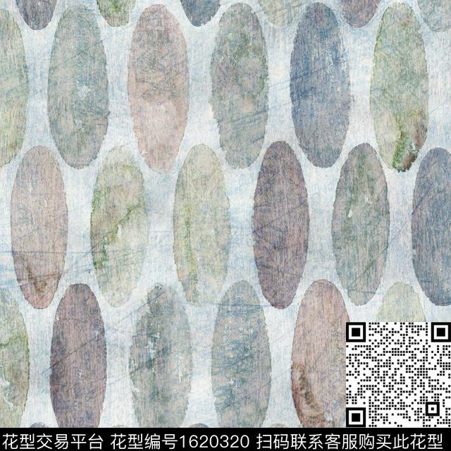 肌理椭圆数码印花花型下载（图片编号: 1620320） - 瓦栏（Walan）
