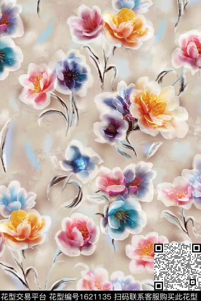 印花花型下载（图片编号: 1621135） - 瓦栏（Walan）