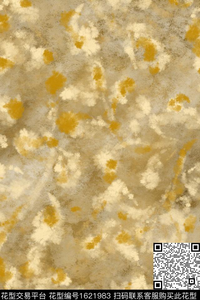 侘寂水彩复古数码印花花型下载（图片编号: 1621983） - 瓦栏（Walan）