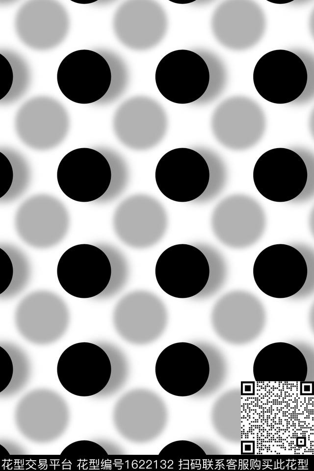 简约波点数码印花花型下载（图片编号: 1622132） - 瓦栏（Walan）