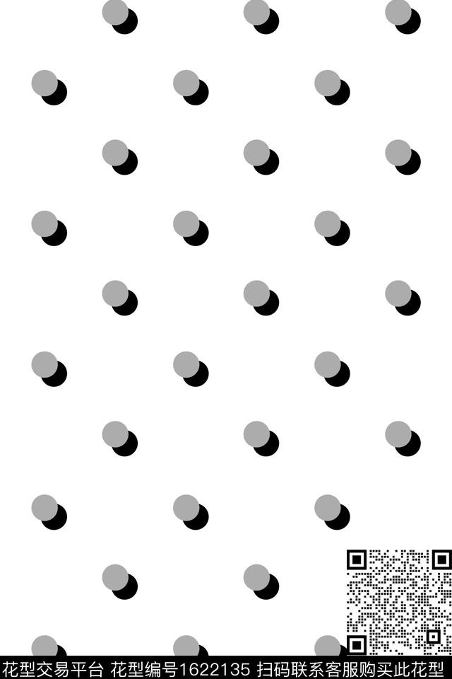 简约波点数码印花花型下载（图片编号: 1622135） - 瓦栏（Walan）