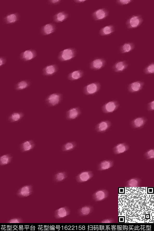 简约水彩波点数码印花花型下载（图片编号: 1622158） - 瓦栏（Walan）