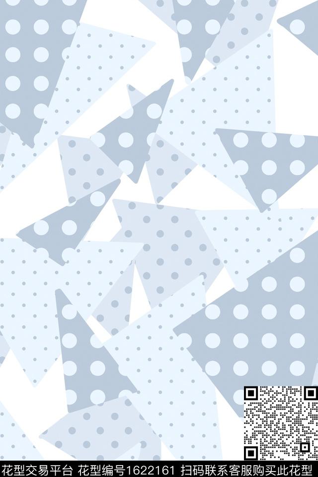 小清新混合拼接波点数码印花花型下载（图片编号: 1622161） - 瓦栏（Walan）
