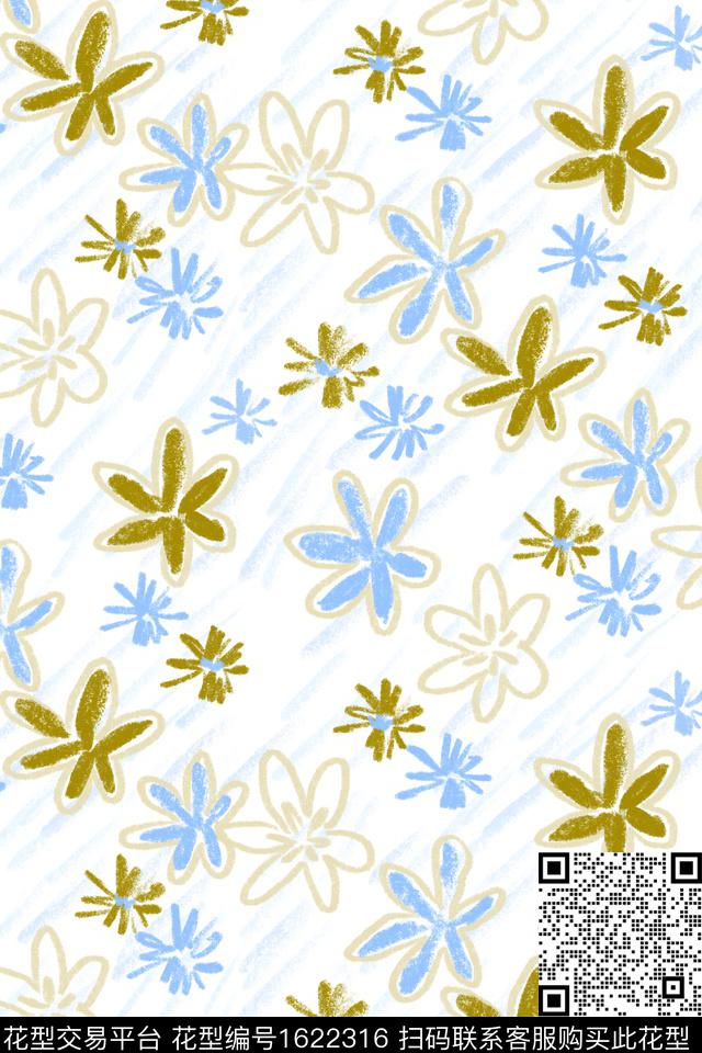小清新花卉小碎花数码印花花型下载（图片编号: 1622316） - 瓦栏（Walan）