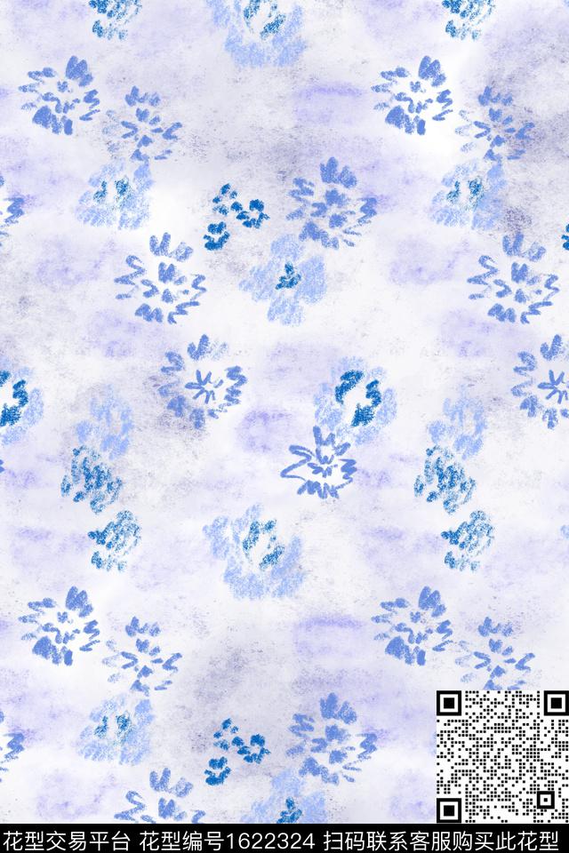 小清新花卉小碎花数码印花花型下载（图片编号: 1622324） - 瓦栏（Walan）