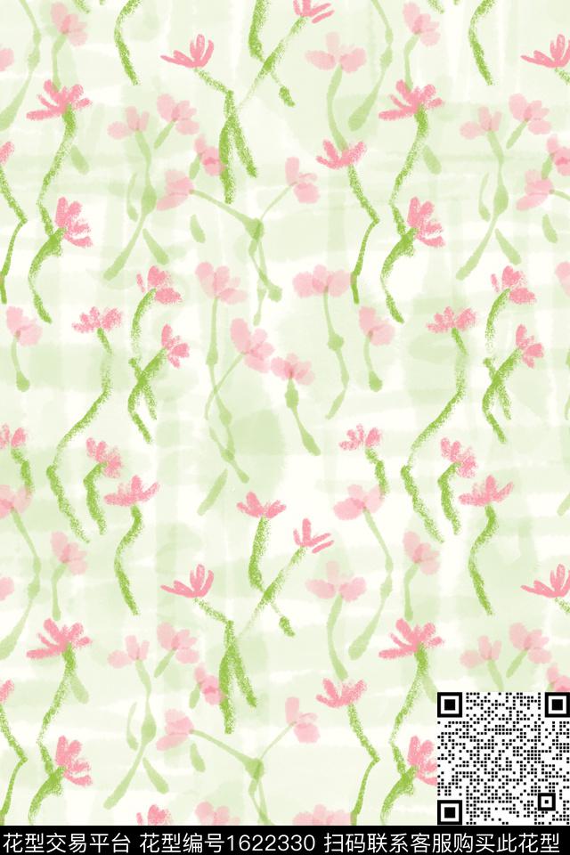 小清新花卉小碎花数码印花花型下载（图片编号: 1622330） - 瓦栏（Walan）