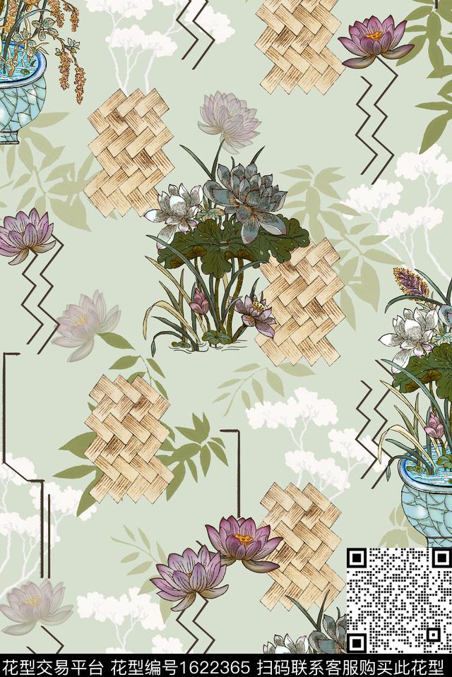 印花花型下载（图片编号: 1622365） - 瓦栏（Walan）