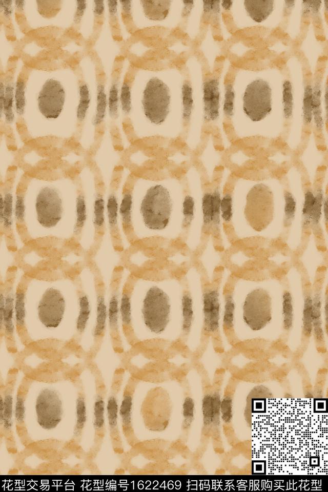 肌理水彩复古数码印花花型下载（图片编号: 1622469） - 瓦栏（Walan）